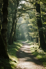 Obraz premium road in the forest