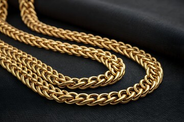 pearl necklace on black background