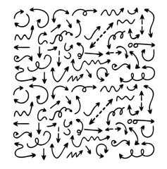 Hand-Drawn Arrow Collection, Sketch Style, Directional Icons