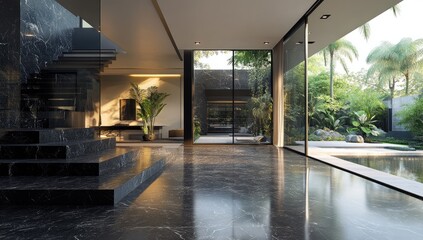 Blue background with light blue lines and a triangular shape on the right side, vector illustration, technology concept banner,