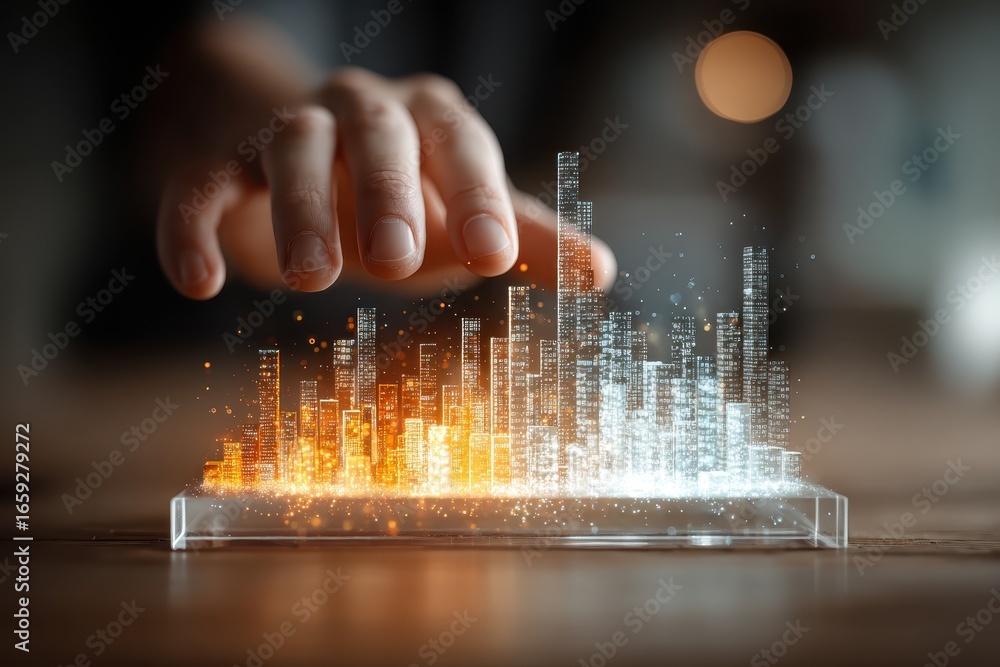 Poster trends in data visualization business infographics and digital tech