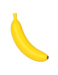 Ripe banana, side view