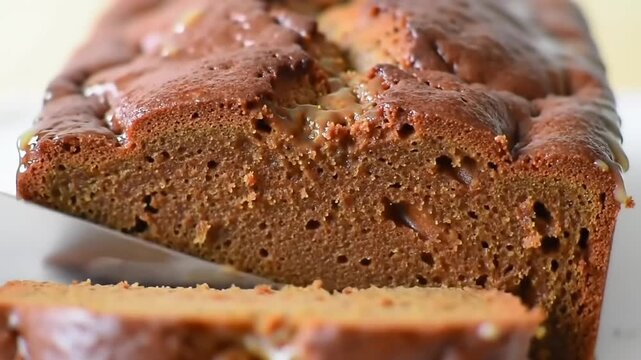 Sliced Chocolate Caramel Cake