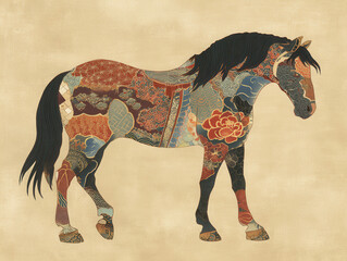 浮世絵（Ukiyoe）／馬	