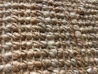 Close-Up Natural Jute Rug Fiber Weave Texture