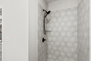 Bright living room interior in modern apartment with large windows
Clean white kitchen with stainless appliances in contemporary condo