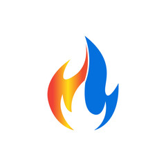 Fire flame Logo Template vector icon Oil, gas and energy logo concept