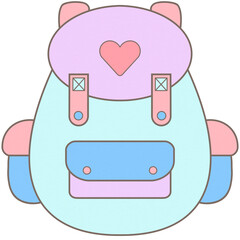 Hand Drawn Back to school cute School Bag