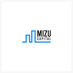 Modern M Letter Finance Logo Design Icon