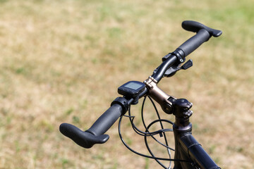 Bicycle handlebars with GPS computer and gear shifters