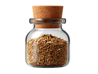 Encapsulated Essence: A tiny glass vial, delicately sealed with a cork, contains a meticulously measured portion of natural dry ingredient.