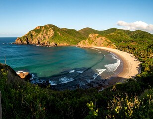 Fototapeta premium Serene bay beach landscape