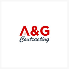 Roof Shape Letter A Construction Logo