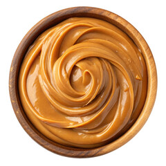Creamy peanut butter swirl isolated on transparent background