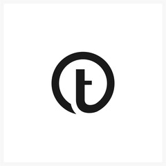 Modern Minimalist Letter T Monogram Logo Design