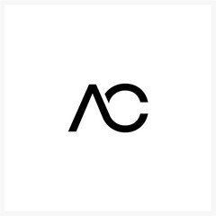 Modern Minimalist AC Monogram Logo Design