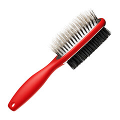 Red Pet Grooming Brush, Double-Sided Bristles for Dogs and Cats, Cleaning Tool, Hair Removal, Animal Care, Professional Pet