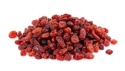 Pile of red raisins