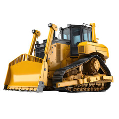 Obraz premium Yellow bulldozer heavy equipment