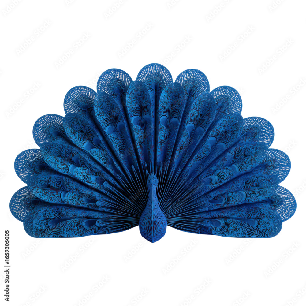 Poster elegant display of a colorful peacock with intricate feather details and vibrant colors