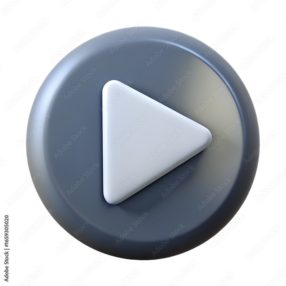 Poster play button icon vector illustration for video player interface design and media player application 