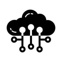 cloud storage solid black