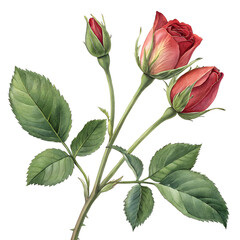 Red Rose Bud Branch