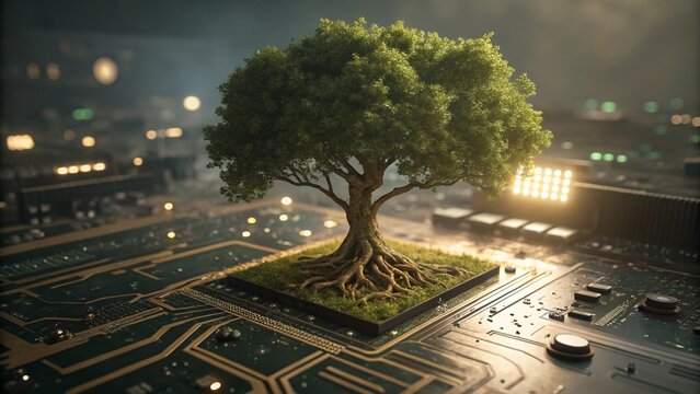 Time-lapse motion blur of city traffic and car light trails on a highway at night