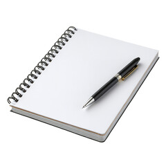 Blank Spiral Notebook with Pen Mockup, Perfect for Office Supplies, Stationery, and Business Branding Designs stock image
