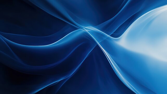 Abstract blue and white gradient background with soft light trails and curved shapes, impressionistic style for corporate presentations and artistic designs