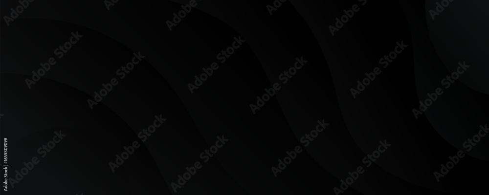 Poster elegant black wave background with soft gradient layers, creating a modern minimal luxury design for