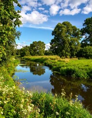 Serene river landscape