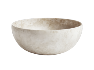 Light beige, rounded bowl
