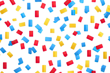 Colorful rectangular shapes scattered on black background