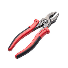 Obraz premium Red and Black Needle Nose Pliers, Professional Repair Tools, DIY, Isolated on White Background, Close-up View, High-Resolution Image