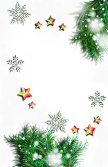 christmas winter festive decoration template on transparent background
