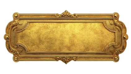 Ornate gold plaque