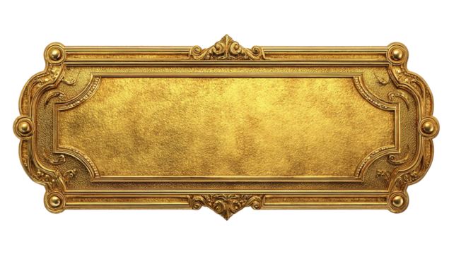 Ornate gold plaque