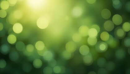 Obraz premium Soft Green Bokeh Nature Background in Abstract Style for Modern Design