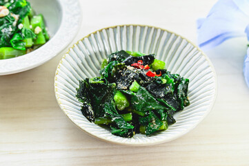 ツルムラサキのナムル