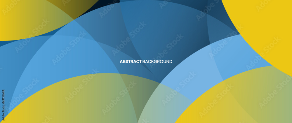 Poster abstract blue background. with random geometry patterns and curved lines. beautiful color gradation.