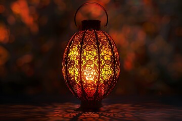 red lantern in the night