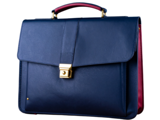 black briefcase isolated on white