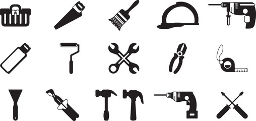 Obraz premium Scissors silhouette vector, sewing tools icon, craft tool clipart, scissors and thread symbol, fabric cutting vector, tailoring tool design, sewing kit silhouette, handmade craft tools icon, scissors 