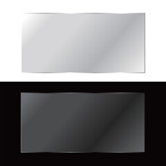 Naklejka premium Transparent square glass with reflective shine