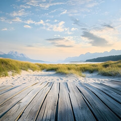 wooden bridge over lake