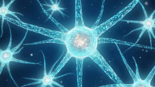 A glowing stem cells 