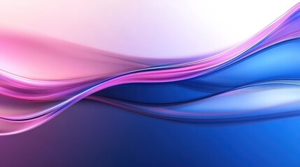 Abstract pink and blue gradient wave background with elegant flowing design, perfect for digital banners, presentation headers and print media