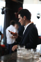 Man waiting for someone in a nightclub