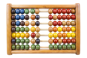Interesting abacus isolated on white background